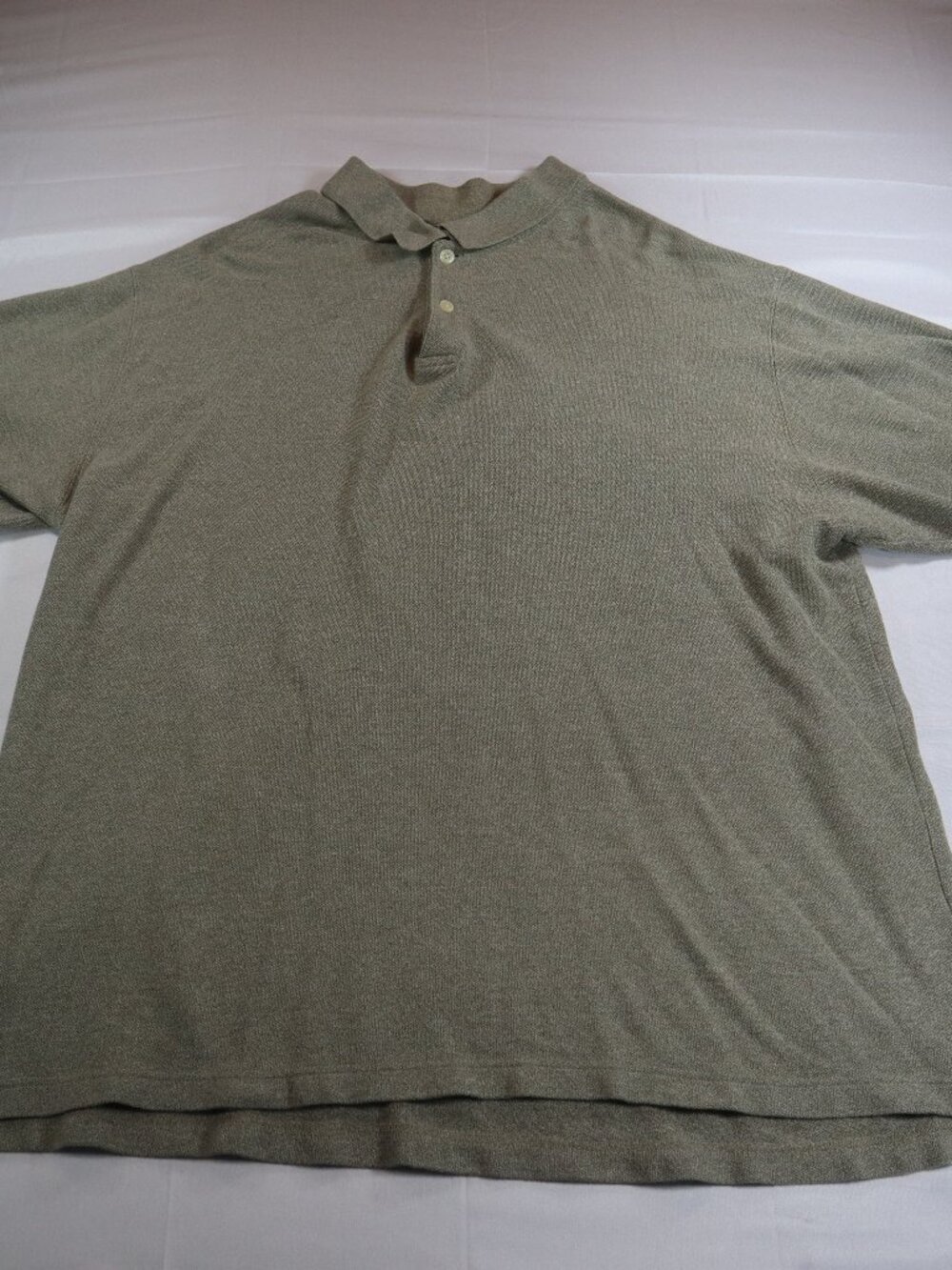 L.L Bean Men's Short Sleeve Polo Shirt Size XL Grey Traditional Fit Vintage